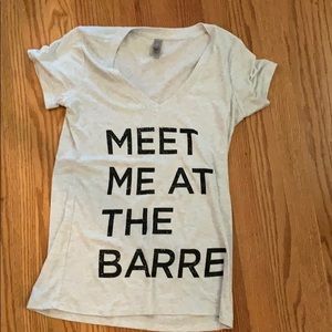 Cotton pure barre v neck tee